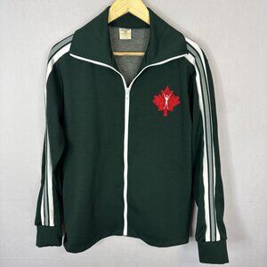 Vintage 80s Monsports Canada Track Jacket PTI Canadian Forces Men L PERI
